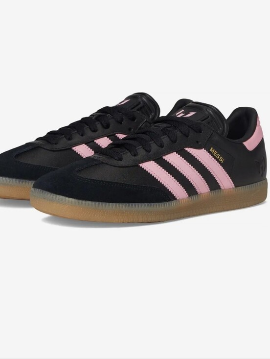 adidas Other - Adidas Samba Messi Casual Soccer sneakers black leather upper with pink accents